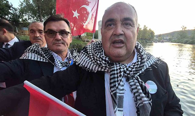 Sumud Filosu'na ve Filistin'e destek için teknelerle Bartın Irmağı'na açıldılar