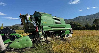 TAKE projesi kapsamında ekilen çeltiğin hasadına başlandı