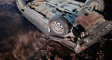 Takla atan otomobilin sürücüsü yaralandı