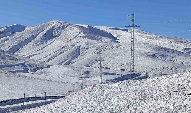 Taşlıçay'da kar yağışıyla Gündoğdu köyü beyaza büründü