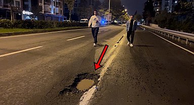 Tekirdağ'da sürücü çukurdan kaçarken başka çukura daldı: "Çok kötüydü, çok korktuk"