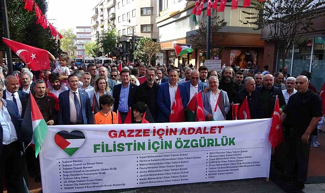 Trabzon'da "Gazze İçin Adalet, Filistin İçin Özgürlük" yürüyüşü