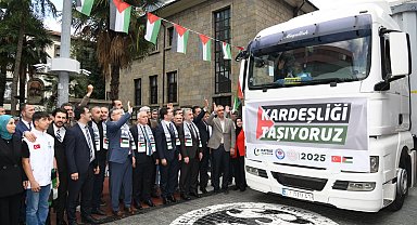 Trabzon'dan Gazze'ye 250 tonluk kardeşlik konvoyu