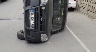 Trafik kazasında otomobil devrildi: 1 kişi yaralandı