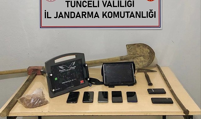 Tunceli'de kaçak kazı yapan 5 şüpheli suçüstü yakalandı