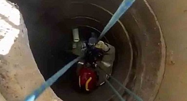 Tuzla'da 10 metrelik kuyuya düşen köpek operasyonla kurtarıldı