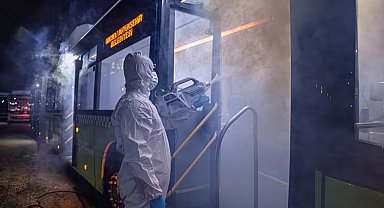 UlaşımPark otobüslerinde hijyen çalışmaları