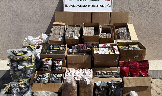 Uşak'ta jandarmadan kaçak tütün operasyonu