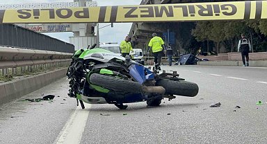 Yaya geçidinde motosikletin çarptığı kadın hayatını kaybetti