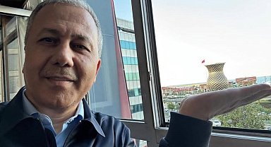 Yerlikaya da akıma uydu, dev bardakla poz verdi