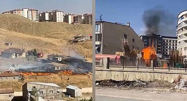 Yüksekova'da çıkan iki farklı yangın kontrol altına alındı