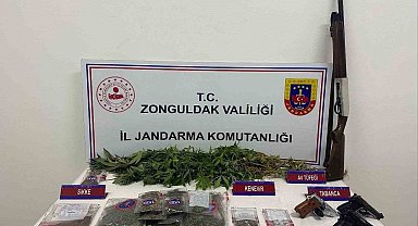 Zonguldak'ta tarihi eser ve uyuşturucu yakalandı