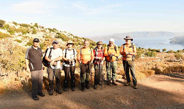 128 doğasever Marmaris'in doğasında yürümek için geldi