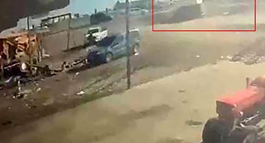2 kişinin öldüğü kaza anı kamerada