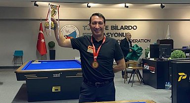 3 bant bilardo Türkiye şampiyonu Köseoğlu oldu