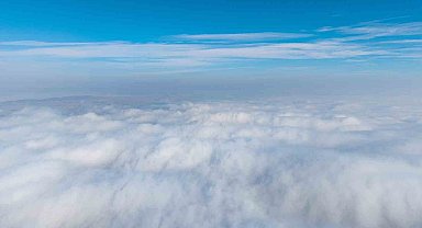 43 ilin geçiş güzergahında "sis denizi" havadan görüntülendi