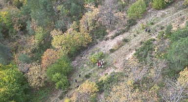 5 yaşındaki Osman'ın cansız bedeninin bulunduğu bölge havadan görüntülendi