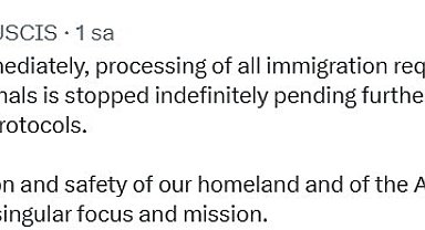 ABD, Ulusal Muhafızlara yönelik saldırının ardından Afgan uyruklu kişilerin göçmenlik başvurularını süresiz olarak askıya aldı