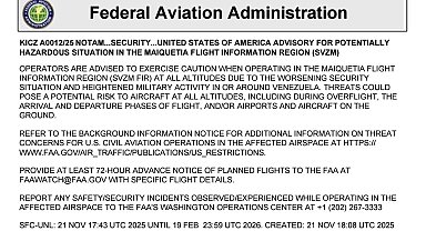 ABD'den Venezuela hava sahası ile ilgili uçuş uyarısı: "Dikkatli olun, potansiyel risk oluşturabilir"
