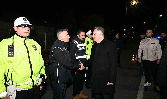 Ağrı Emniyet Müdürü Önder, KYK yurtlarında gece güvenlik tedbirlerini denetledi