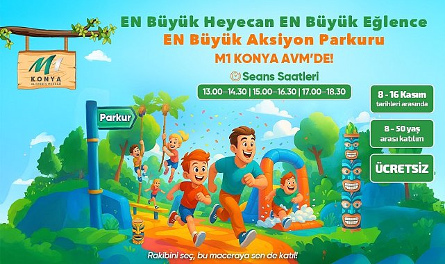 Aksiyon Parkuru heyecanı M1 Konya AVM'de devam ediyor