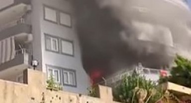 Alanya'da 5 katlı binada korkutan yangın