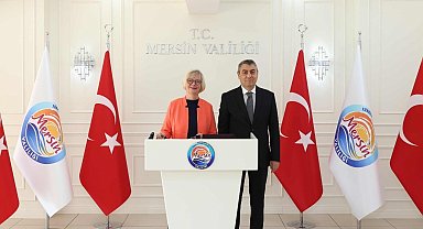 Almanya Büyükelçisi Sorg, Mersin'de Vali Toros ile görüştü