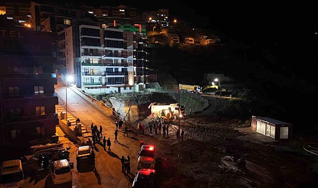 Amasra'da inşaat alanında göçük meydana geldi