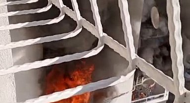 Apartman dairesi alevlere teslim oldu