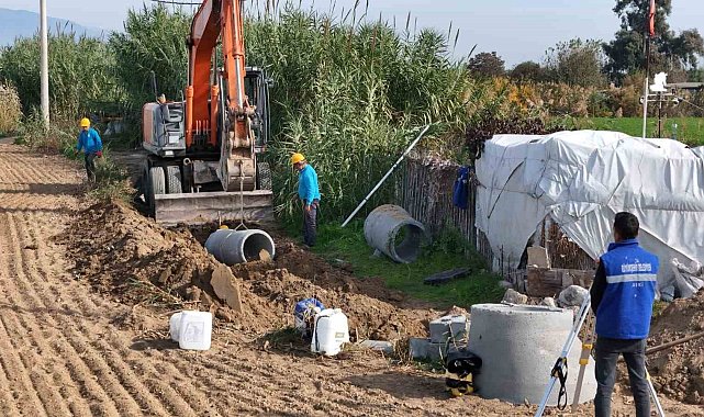Atça'da kanalizasyon hattı yapımı başladı