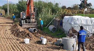 Atça'da kanalizasyon hattı yapımı başladı