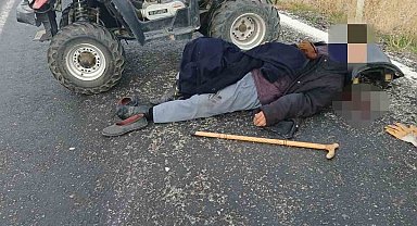 ATV ile takla atan 89 yaşındaki sürücü ağır yaralandı