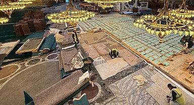 Ayasofya'daki restorasyon çalışmalarındaki iddialara yalanlama: Zemin tahrip edilmedi!