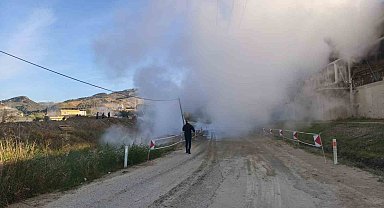 Aydın'da jeotermal iletim hattı patladı