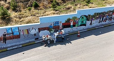 Babadağ duvar resimleriyle güzelleşiyor