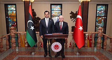 Bakan Güler, Libya Ulusal Ordusu Genel Komutan Yardımcısı Hafter'i kabul etti