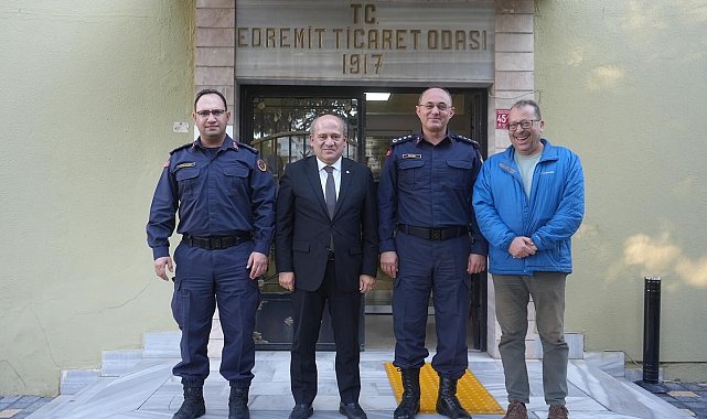 Balıkesir İl Jandarma Komutanı Murat Özer'den Edremit Ticaret Odasına ziyaret