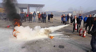 Başiskele'de yangın eğitimi ve tatbikatı