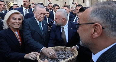 Başkan Pehlivan'dan Cumhurbaşkanı Erdoğan'a incir ikramı