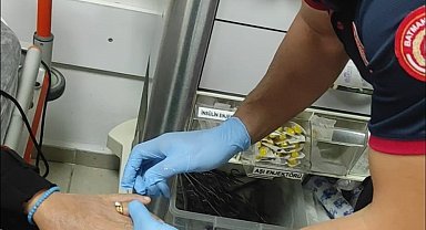 Batman'da itfaiye ve sağlık ekiplerinden ortak "yüzük çıkartma" operasyonu