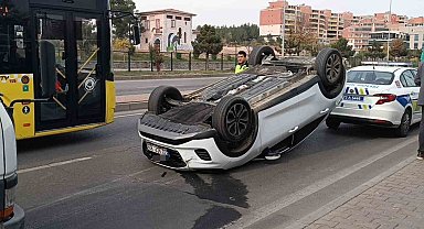 Batman'da otomobil takla attı: 1 yaralı