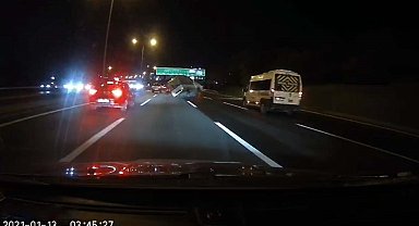 Beykoz'da makas atıp kontrolden çıkan araç takla attı, kaza anı kameralara böyle yansıdı