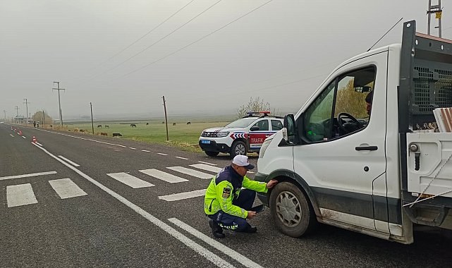 Bulanık'ta kış lastiği denetimi yapıldı