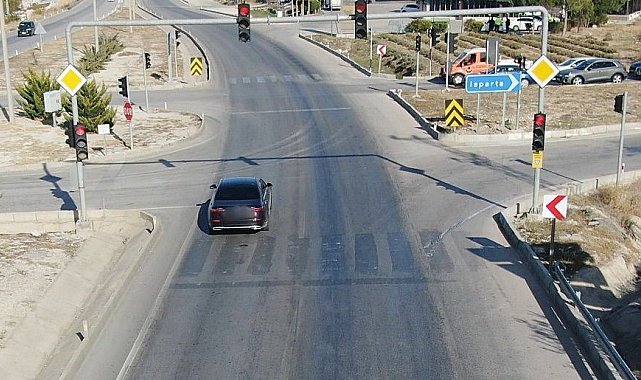 Burdur'da dron destekli trafik denetimi