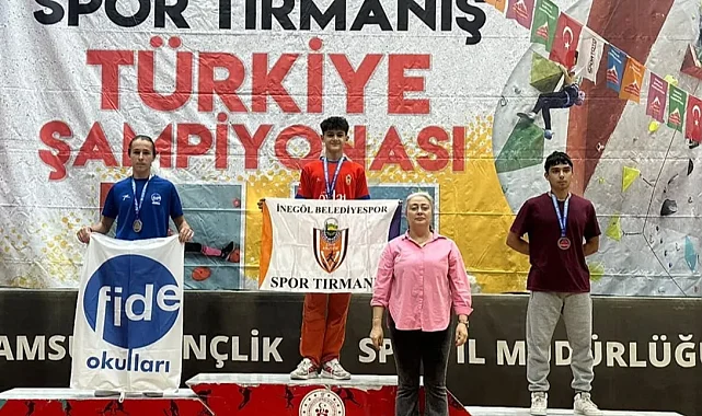Bursa İnegöl'e spor tırmanışta Türkiye dereceleri