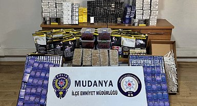 Bursa Mudanya'da kaçak tütün operasyonu