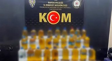 Bursa'da 227 litre sahte alkol ele geçirildi