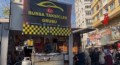 Bursa'da taksicilerden şehitler için anlamlı hayır