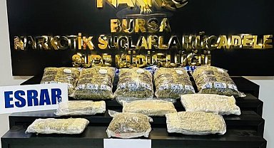 Bursa'da uyuşturucu operasyonu : 15 kilo esrar ele geçirildi