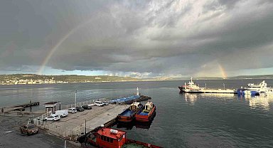 Çanakkale Boğazı'nda çifte gökkuşağı
